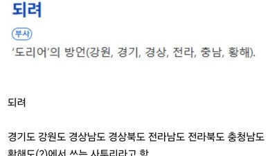 의외로 사투리인 표현